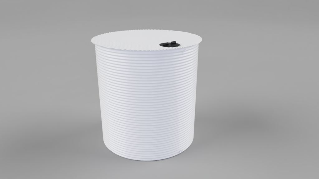 Round Home Tank =1500L / 1mø x 2.2H (Fish Eagle White)