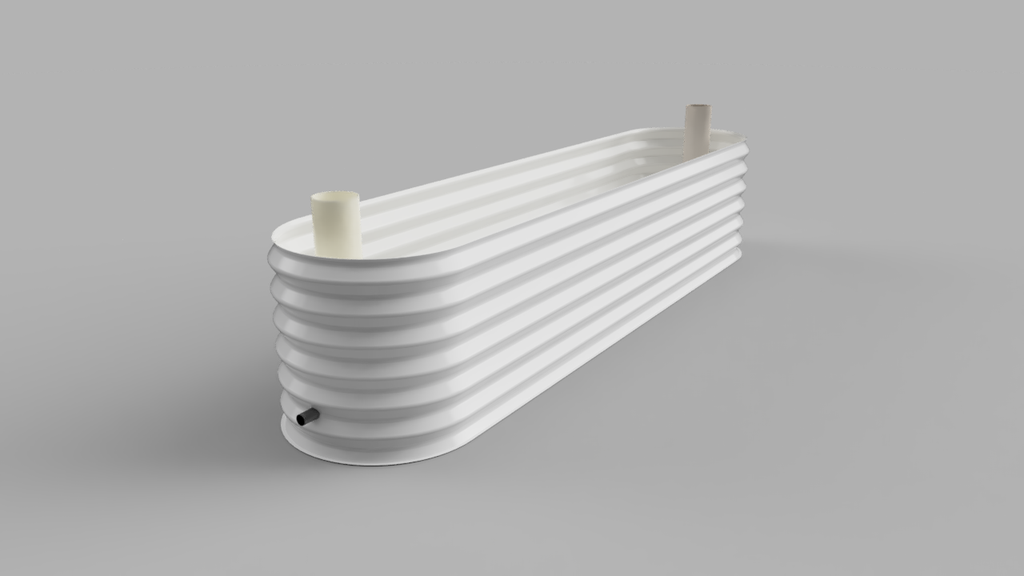 Raised Garden Bed - Slim 3.6l x 1.0w x 0.5h (Fish Eagle White)