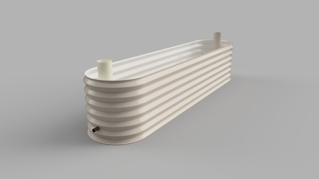 Raised Garden Bed - Slim 2.4l x 1.0w x 0.5h (Shell only with Base plate)