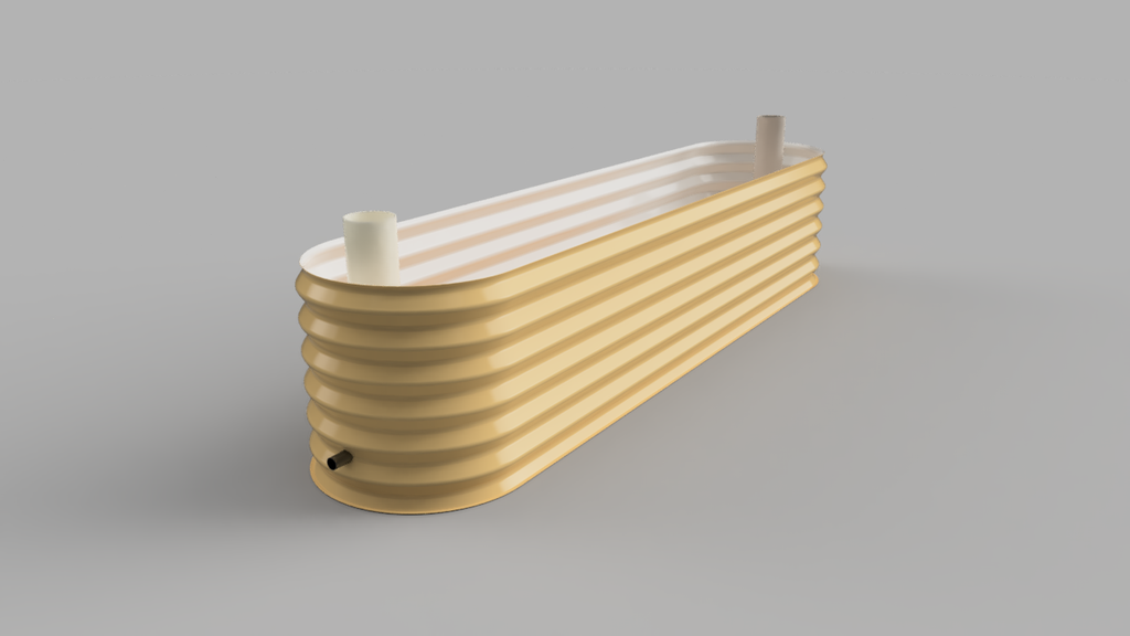Raised Garden Bed - Slim 2.4l x 1.0w x 0.5h (Shell only with Base plate)