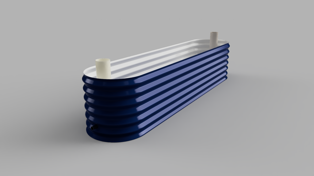 Raised Garden Bed - Slim 3.6l x 1.0w x 0.5h (Shell only with base plate)