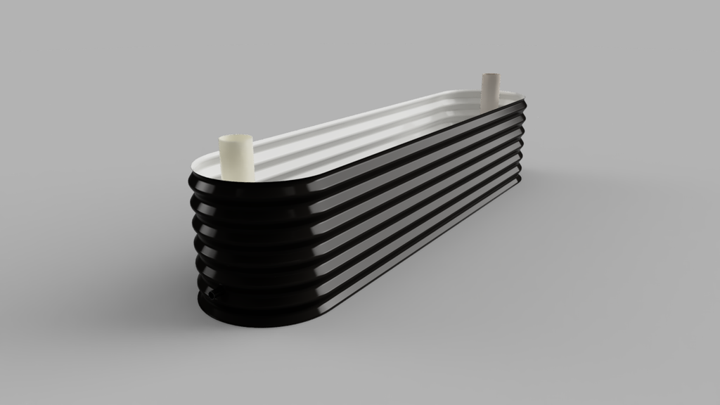 Raised Garden Bed - Slim 3.6l x 1.0w x 0.5h (Shell only with base plate)